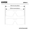 Uvex pheos s HC/AF, colourless, creme/lime