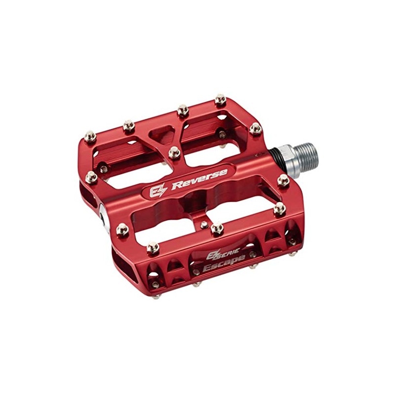 Reverse E-Escape Flat Bicycle Pedal Light Red