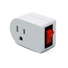 Wideskall® White Grounded On/Off Power Switch with Red Light 3