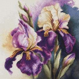Luca-S Cross Stitch Kit, Iris “Burgermeister”, Counted Cross Stitch Kit for Adults, Embroidery Kit, B7023