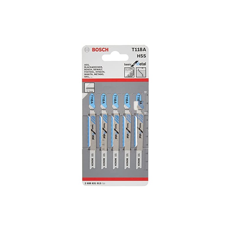 Bosch 2608636699 Jigsaw Blade"T 121 AF" (5 Piece)