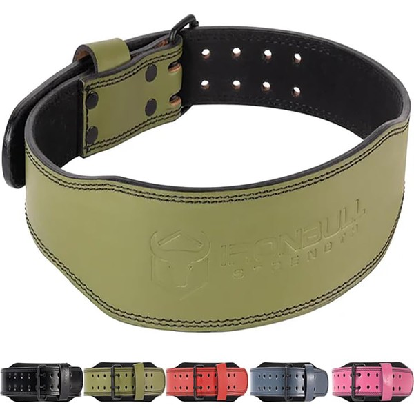 Iron Bull Strength 7mm Leather Weight Lifting Belt - 4"