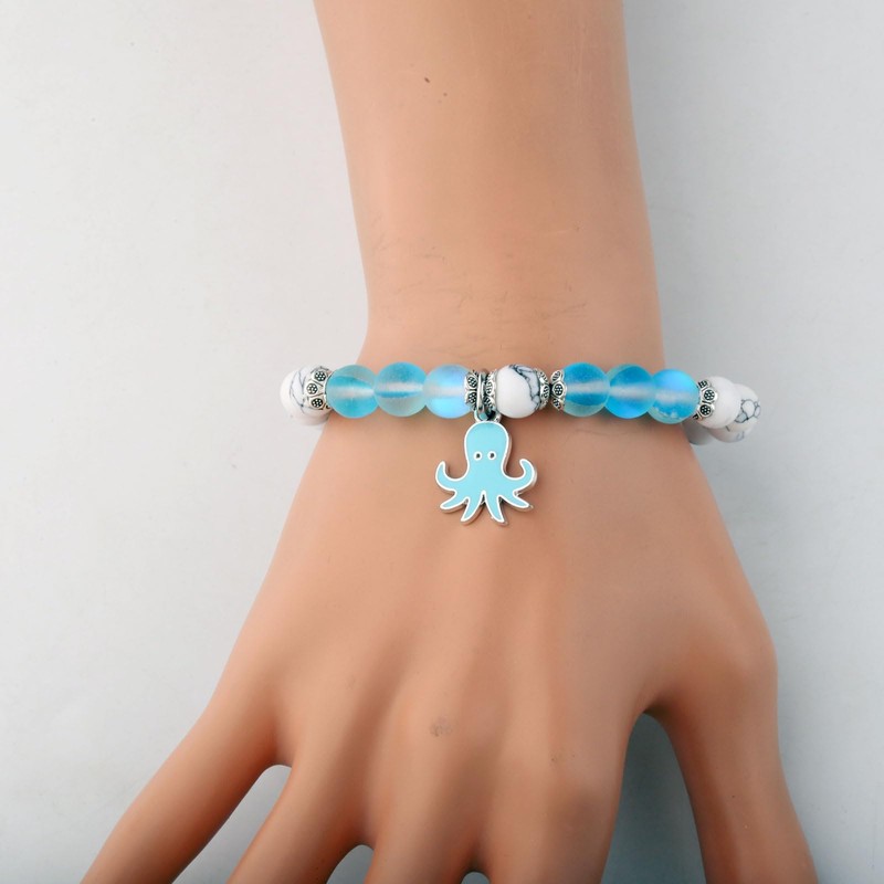 FUSTMW Octopus Themed Bracelet, Large, Copper, No Gemstone