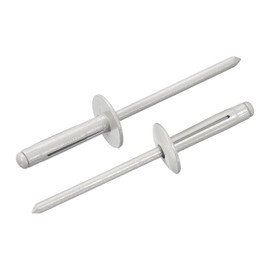 sourcing map 25Pcs 5/32"x3/4" Aluminum Large Head Tri Grip Rivets, Large Flange Tri Grip Rivets for DIY, Sheet Metal, Automotive Repairs, Furniture, Marine Boat (Grey)