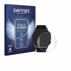 Savvies (4 Pack Full-Screen Protection Film compatible with Garmin Approach S50 Full Cover Screen Protector 3D Curved [Edge to Edge, Scratch Proof]