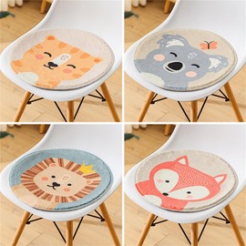 champracer Round Chair Cushion, Seat Cushion, Children's Seat Cushion, Washable Soft Seat Cushion, Comfort Chair Cushion, as Chair Cushion for Outdoor and Indoor Garden Chair (Lion, 30 x 30 cm)