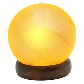Table Lamp Salt Crystal Salt Crystal Lamp Wooden Base Table Lamp Wood Salt Stone Decorative Lamp USB LED 5 W D x H 8.9 x 10.2 cm