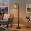Blivuself Tiffany Floor Lamp Yellow Sunflower Stained Glass Gooseneck Reading