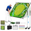 CLASMAX Golf Chipping Game Set, Double-Sided Practice Mat with 2