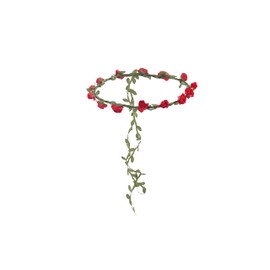 Zaza Ladies Safe Wedding Flower Flower Hair Garland Crown Headband 9 Colours - red