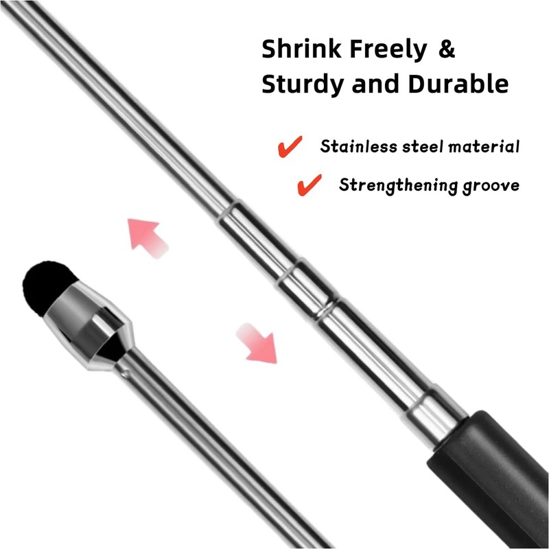 Universal Telescopic Stylus Pen for Touch Screens,Retractable Pointer Stick &