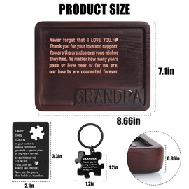 Fathers Day Grandpa Gifts, Father's Day Birthday Gift for Grandpa, Unique Gifts for New Grandpas from Grandkids, Good Gift for Grandpas Grandfather Wood Valet Tray Set