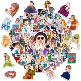 100Pcs TS Music Stickers for Adults, Female Pop Singer Album Cute Stickers for Teen Girls, Water Bottles Sticker Pack Waterproof for Laptop Phone Party Favors Decals
