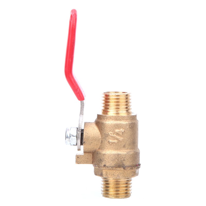 5 Pcs Ball Valve G1/4 Double Male Thread Thickened Brass