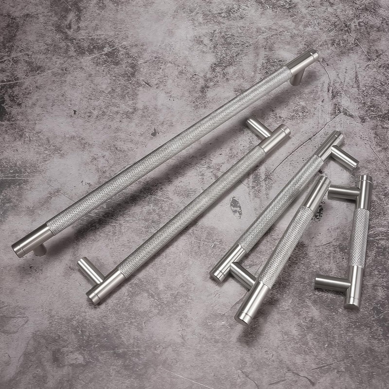 BUKOBYHE 10 Pack 7.5Inch Brushed Satin Nickel Kitchen Cabinet Handles