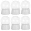 Cabilock 6pcs Clear Plastic Snow Globes with Base Screw Off