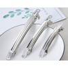 MAHAVIMOKSA 1 Box 30pcs Silver Tone French Style Barrette Hair