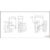 QCAA Heavy Forged Solid Brass Door Latch, 90 Degree Right