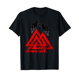 Valknut Symbol Odin's Ravens Nordic Mythology Viking T-Shirt