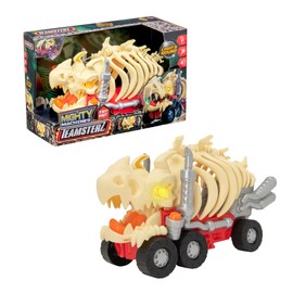 Teamsterz Mighty Machines Triceratops Rib Cage Car Transporter | Dinosaur Car Track Set | Monster Cars Playset With Die-Cast Car | Kid’s Play Figures And Vehicle Toy Transporter| Ages 3+