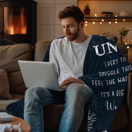 AJIIUSV Uncle Gifts, Uncle Birthday Gifts from Niece Nephew, Best Uncle Blanket Gifts for Fathers Day Christmas Thanksgiving Throw Blanket 50"x 60"