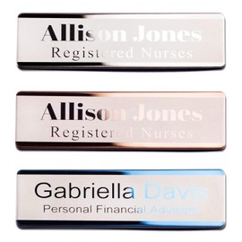 Insignias de etiquetas de nombre grabadas personalizadas: identificación personalizada con pin o ...