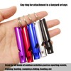 Honbay 5pcs Hiking Camping Boating Training Aluminum Whistle Key Chain