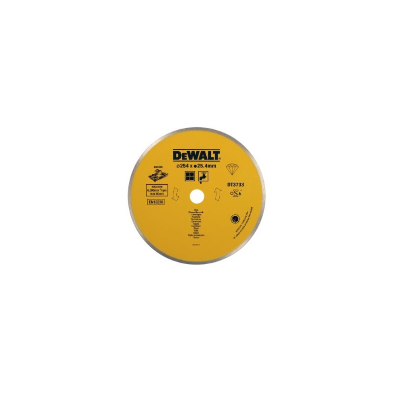 DeWalt DT3733XJ 254 x 25.4mm Ceramic Diamond Tile Blade, DT3733-XJ