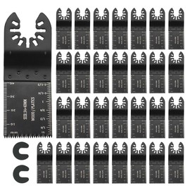 Oscillating Tool Blades Set, 30pcs 34mm Quick Release Oscillating Saw Blades Universal Oscillating Blades Cut Wood Metal Plastics - Multi Tool Accessories