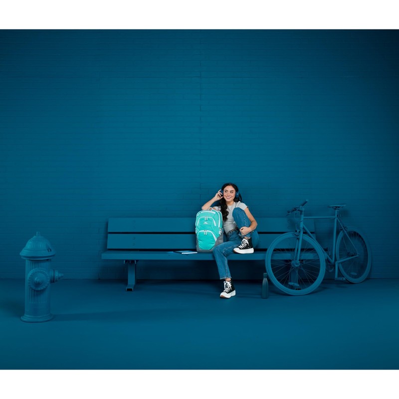 High Sierra Swoop Backpack with 17" Laptop Pocket, Aqua (Instore