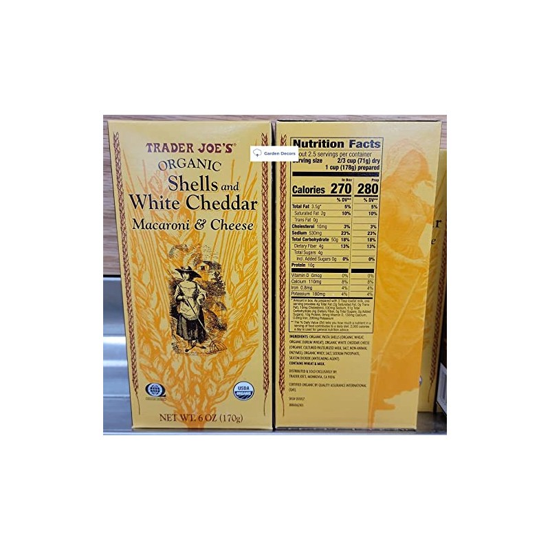 Trader Joe’s Organic Shells and White Cheddar Macaroni & Cheese