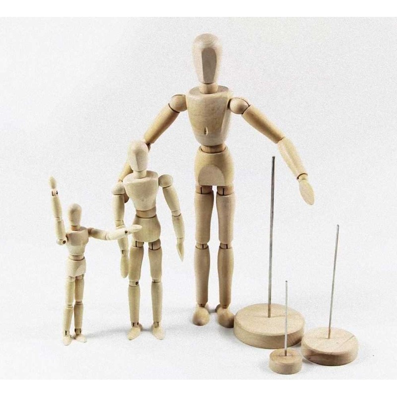 Smiti Drawing Doll Wooden Medium (20 cm)