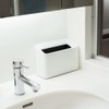 Ideaco Tubular Cotton Trash Trash Can, Small, White, 0.3 gal