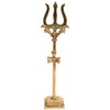Exotic India Trident (Trishul) - Brass Statue