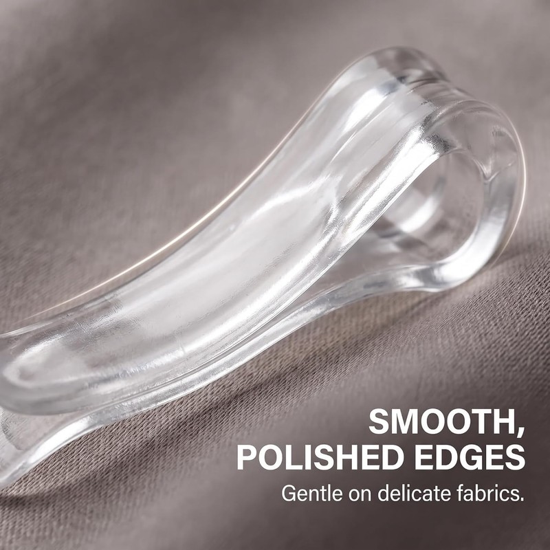 100Pcs Transparent U Shaped Plastic Alligator Clips Shirts Folding Clips