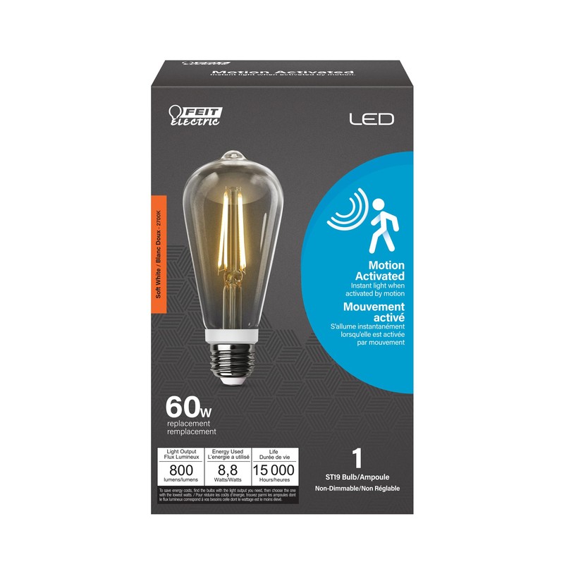 Feit Electric Motion Sensor, Non-Dimmable, Indoor/Outdoor LED Bulb with Exposed