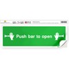 SAFETYKING® Fire Exit Sticker Arrows (Push Bar)