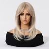Tumhorn Blonde Wig for Women Long Wavy Wigs Middle Part