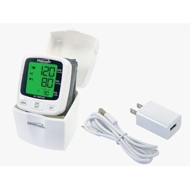 Homecare | Monitor de Presión Arterial de Muñeca, Baumanómetro Digital Preciso con Pantalla LCD Grande, Función Inteligente de Detectar Presión Transmisión, 2x99 Datos de Memoria CON RESULTADO POR VOZ