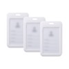 LannuMet 3 Pack Sliding ID Badge Holder,Hard Plastic Card Holder