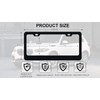 1 Pack Wide Rimmed License Plate Frame, Matte Black Aluminum,