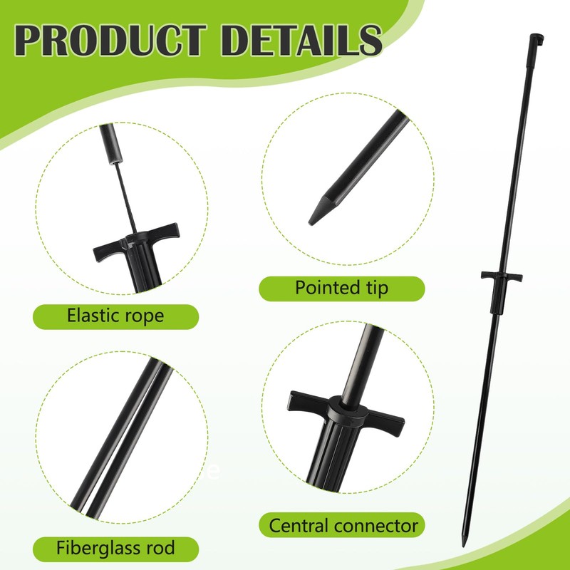 Archerest 2 Pcs Turkey Decoy Hunting Stakes, Portable Replacement Pole