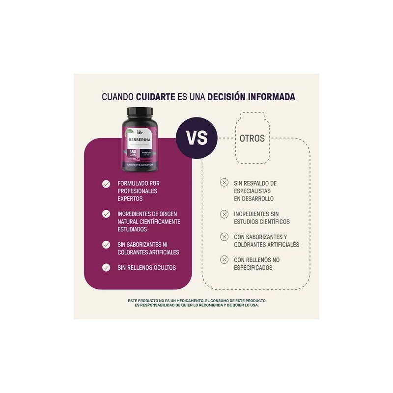 Berberina Life 360 1000 Por Porción 180 Cápsulas Extracto Hcl
