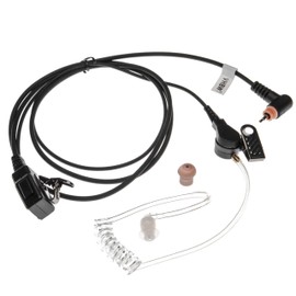 vhbw Headset Compatible with Motorola SL7550, SL1K, SL4010, SL1600, SL4000, SL7500, SL1M Radio - Transparent, Black