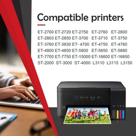 Autofill Sublimation Ink for Epson EcoTank Inkjet Printers ET-2720 ET-2400 ET-2760 ET-2800 ET-4800 ET-2803 ET-2830 ET-3760 ET-2850, Anti-UV/ICC Free/400ML(4 Pack)