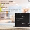 Sharper Image LED Word Digital Clock, 7.75", Black Finish, Light-Up