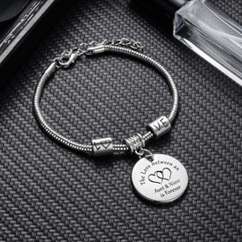 YEEQIN Aunt Gifts From Niece Aunt niece Bracelet Jewelry The Love Between An Aunt And Niece Is Forever Bracelet(Aunt Niece)