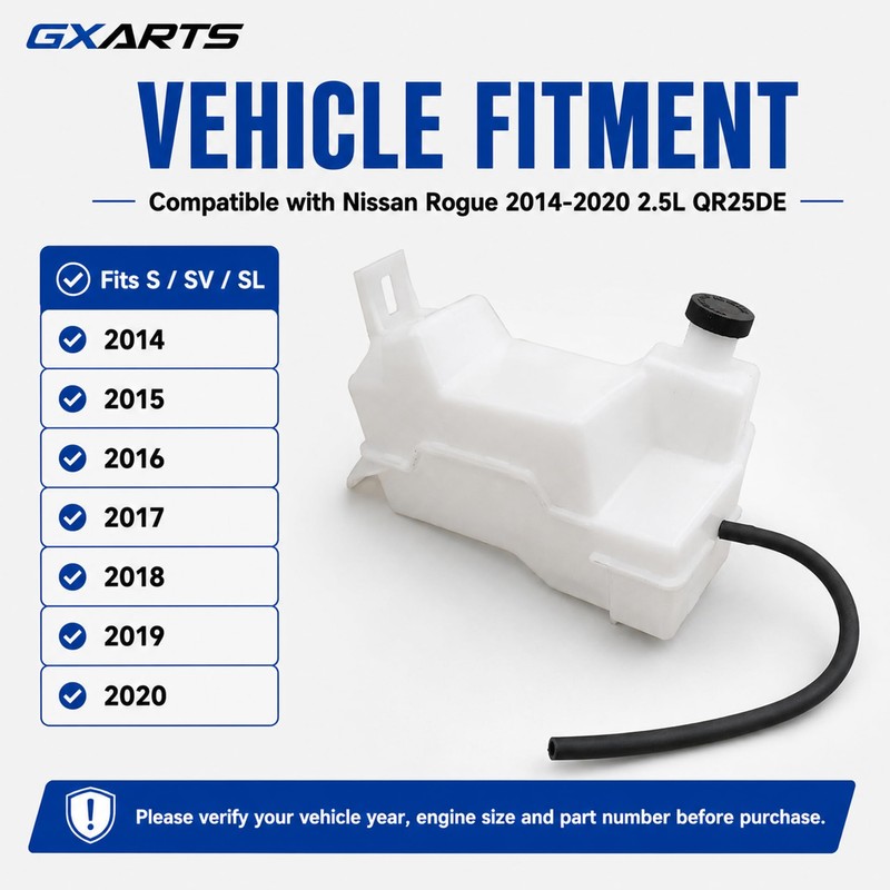 GXARTS Coolant Reservoir Tank with Cap & Hose Compatible with