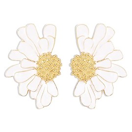 Flower Earrings Daisy Earrings for Women Statement Earrings Flower Earrings for Girls Exaggerated Oversized Earrings for Women Party Jewelry Gifts