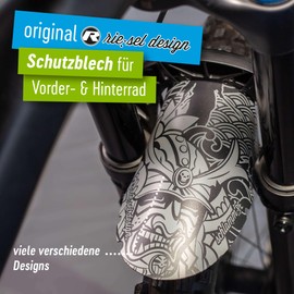 Riesel Design 1x Mudguard - Mudguard: PE - MTB Mudguard with Cable Ties / Stylish Bicycle Mudguard & Modern Mountain Bike Mudguard for Any Bike Size